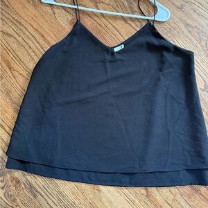 Paper Crane Black Spaghetti-Strap V-Neck Cami